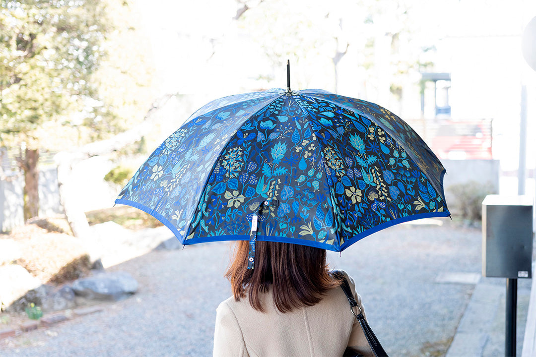 植物柄の晴雨兼用傘