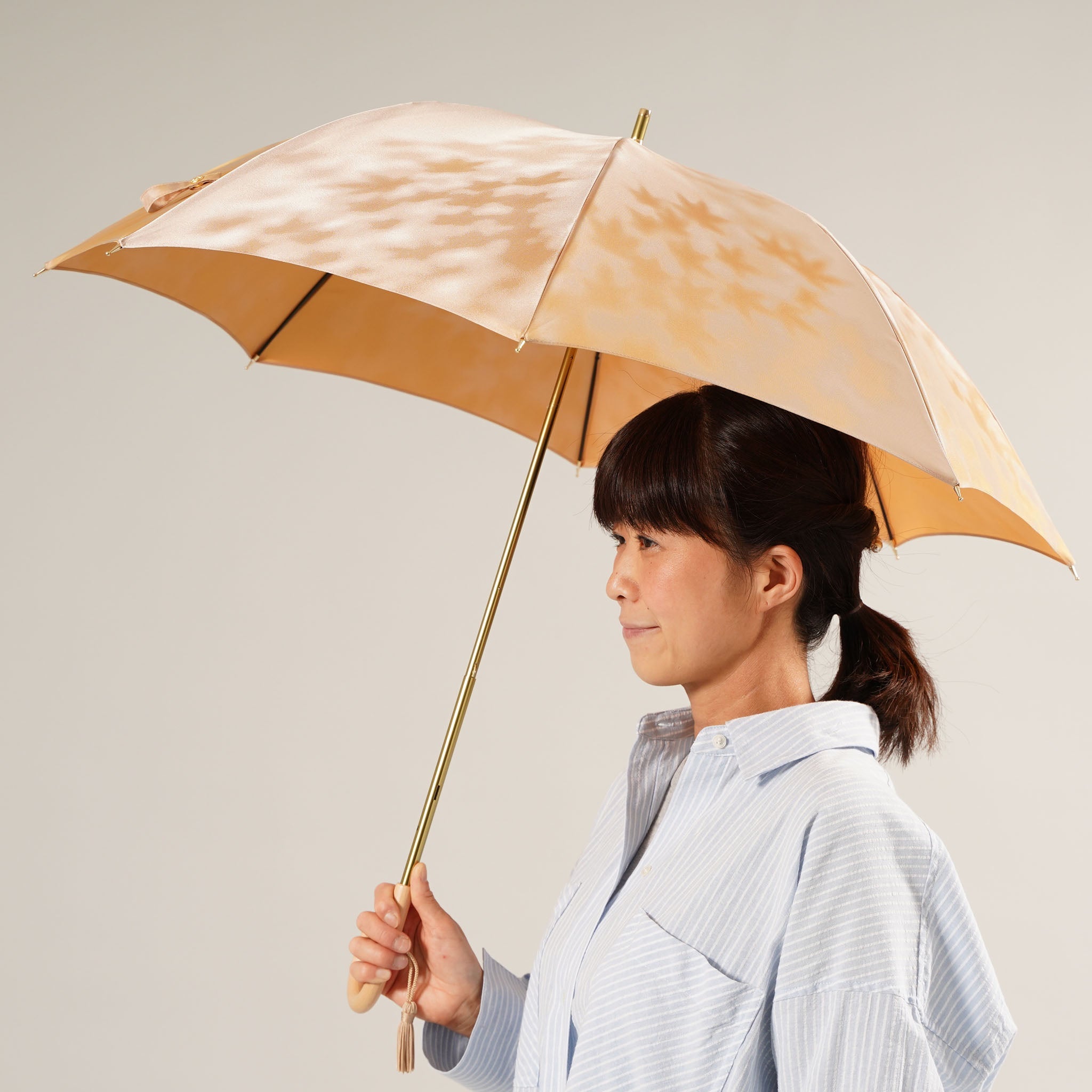 こもれび カエデ 長傘(スライドショート)