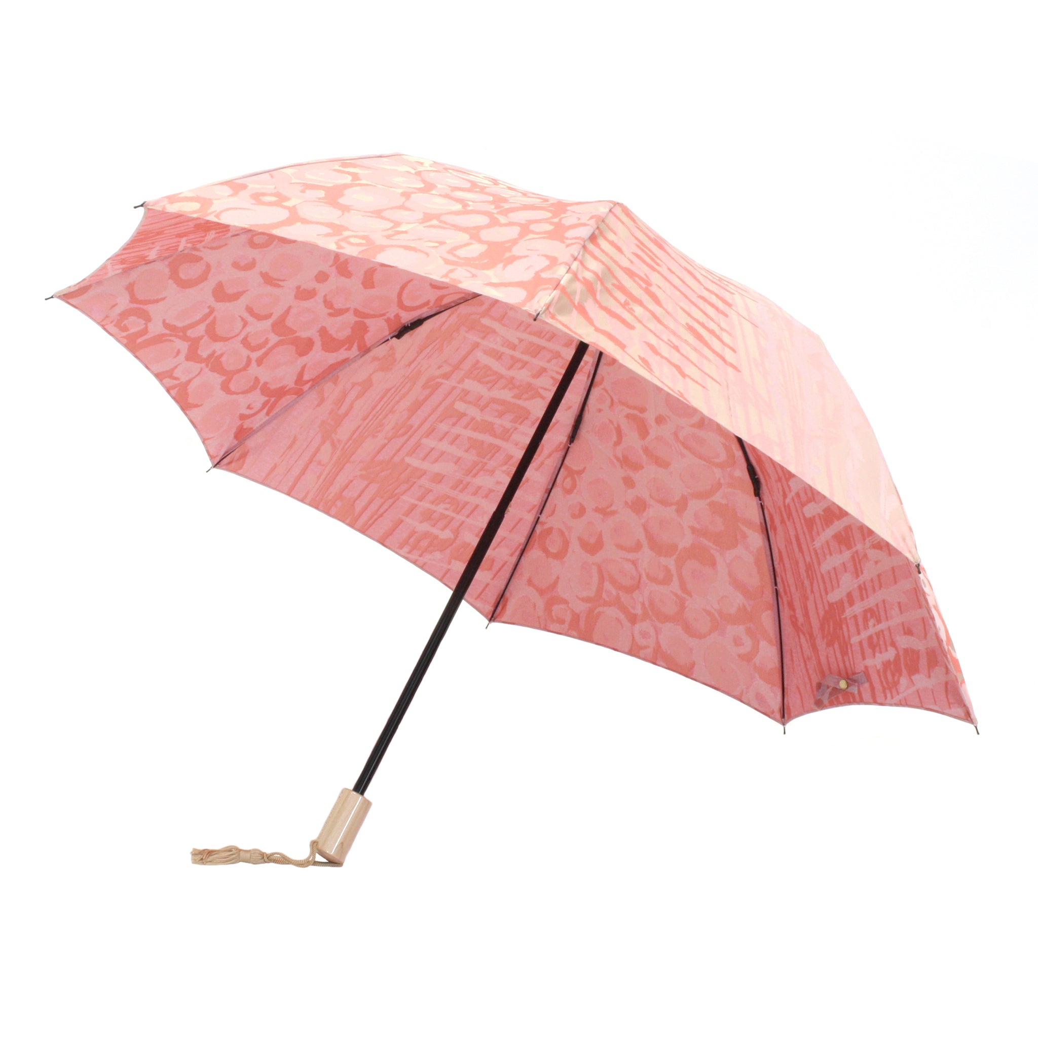 晴雨兼用 レディース Aneqdot ローズ サーモンピンク 折りたたみ傘
