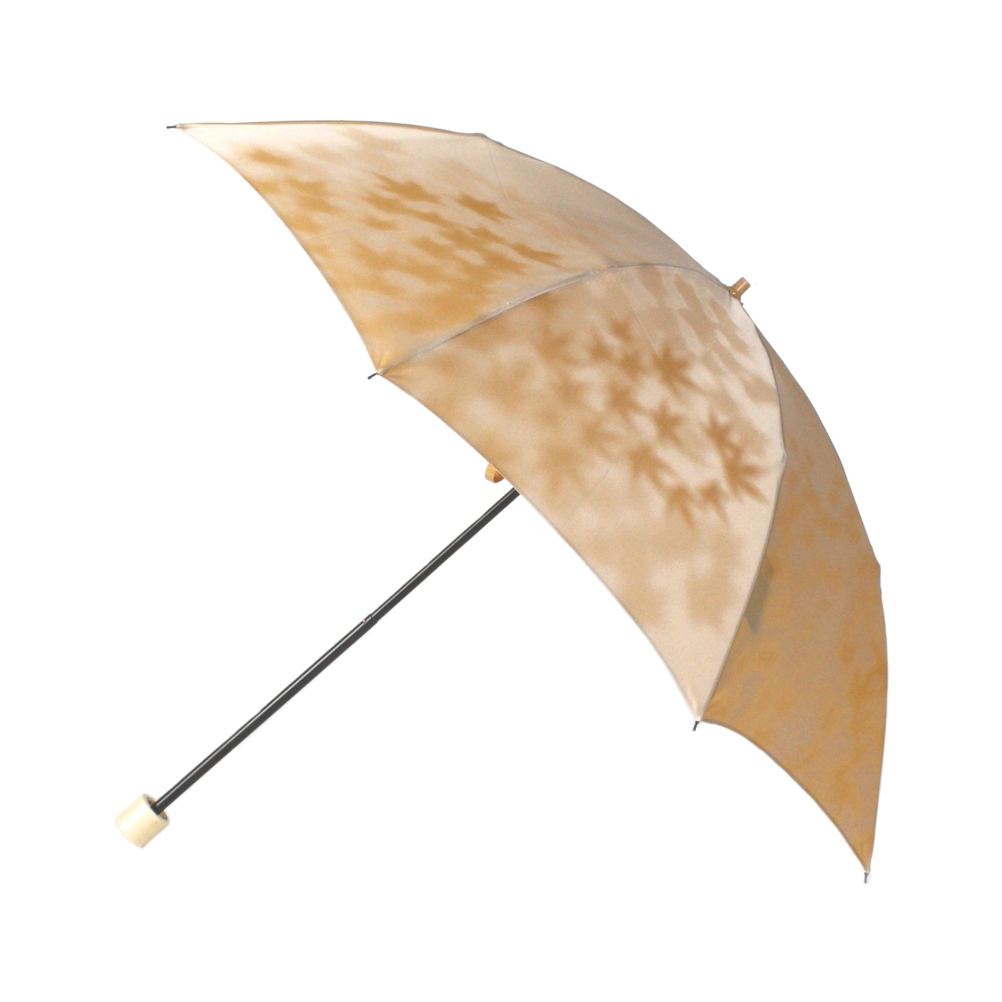 晴雨兼用 レディース こもれび カエデ イエロー 折りたたみ傘