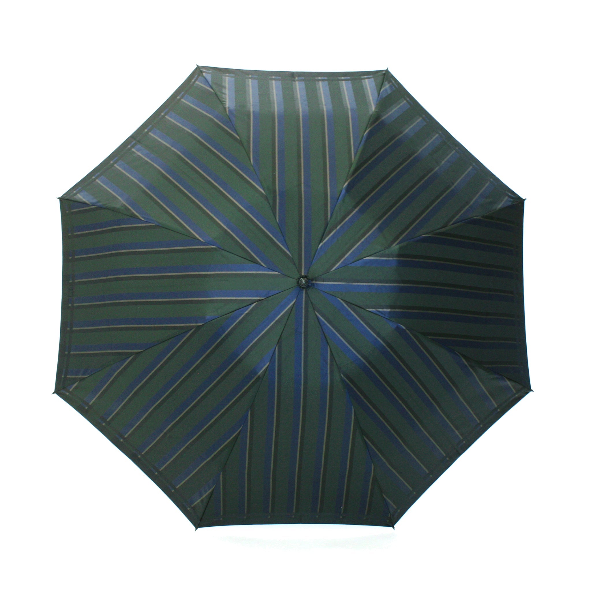 Tie Stripe×Plain DARK GREEN 折りたたみ傘