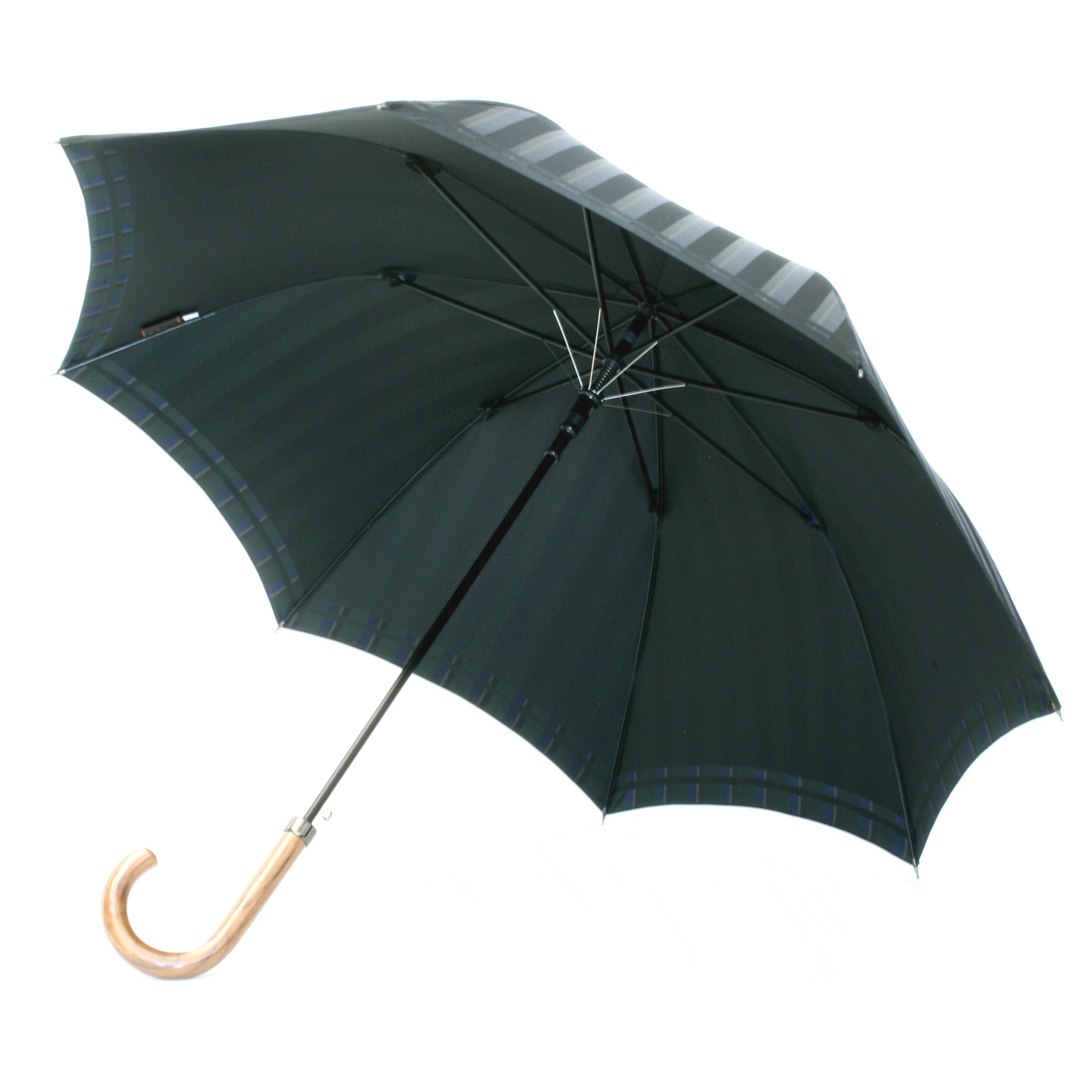 晴雨兼用 メンズ Tie Stripe×Plain GREEN 長傘