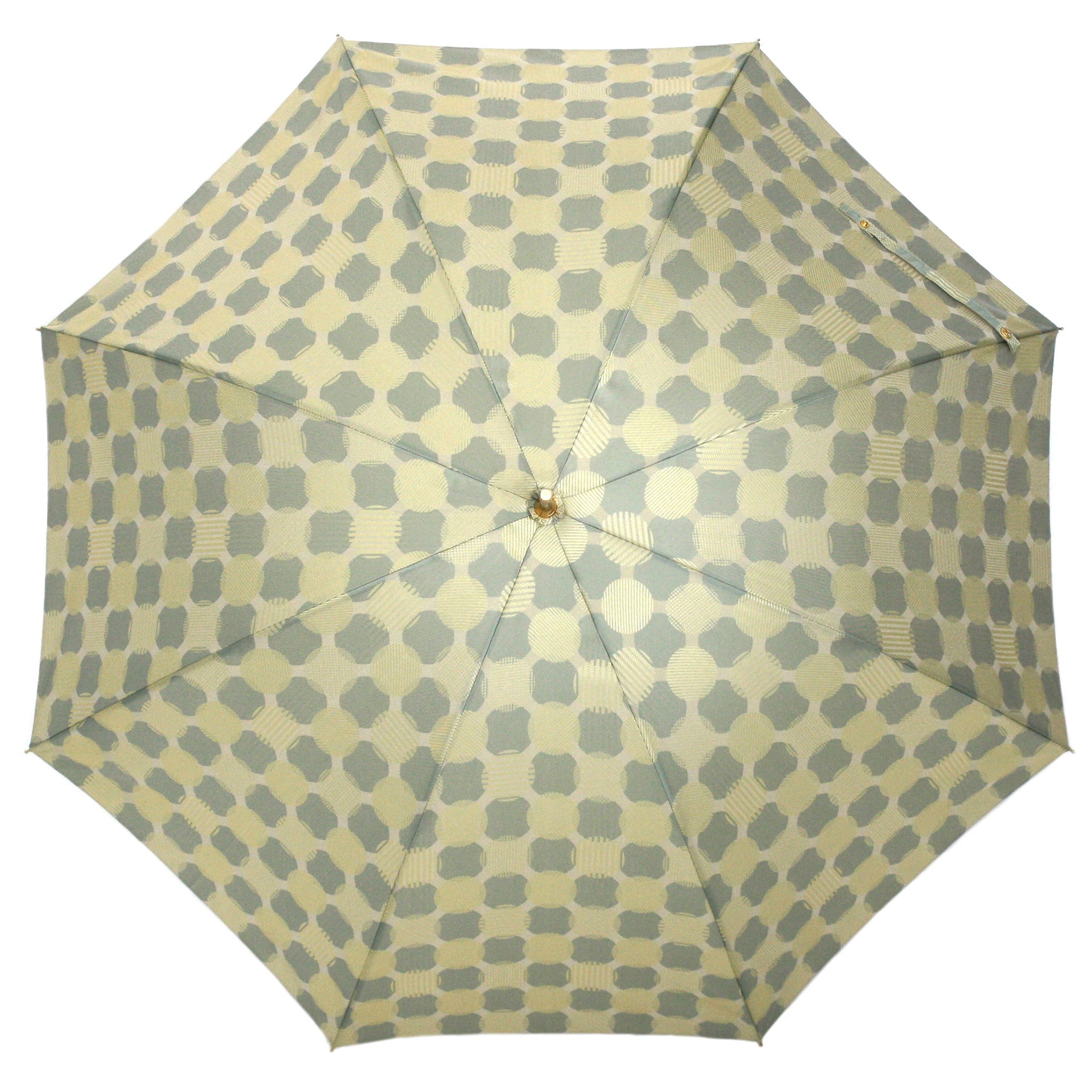 晴雨兼用 レディース ノルディック ドットコラージュ グリーン 長傘