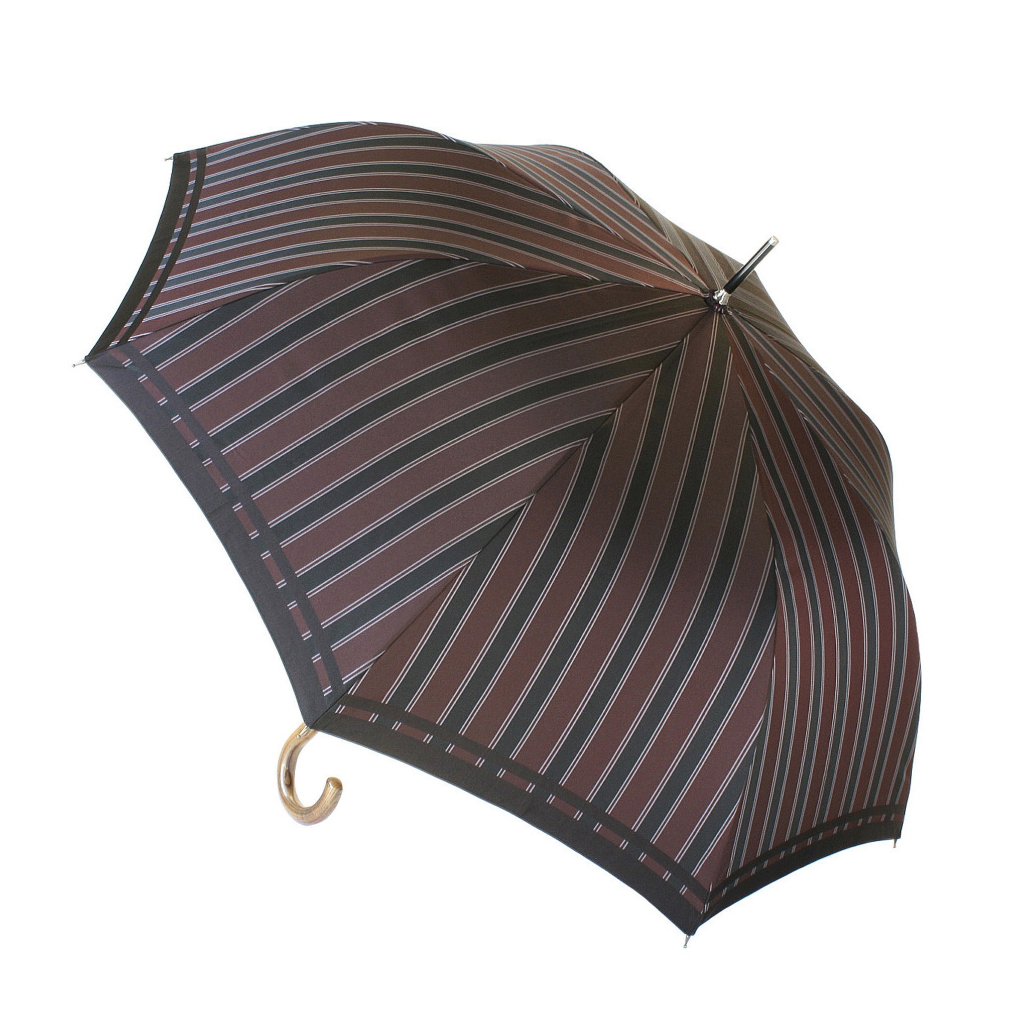 晴雨兼用 メンズ Tie Stripe×Plain WINE 長傘
