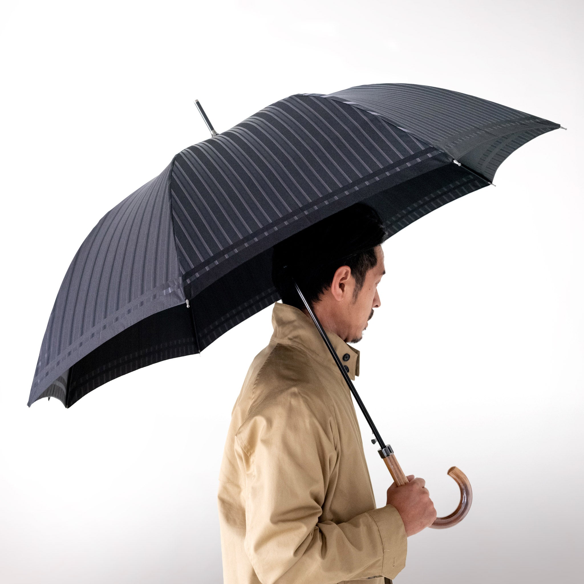 Tie Stripe×Plain BLACK サイズイメージ