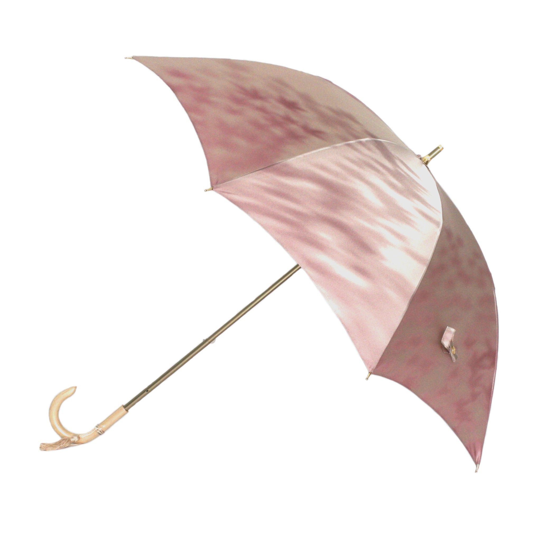 晴雨兼用 レディース こもれび カエデ ピンク スライドショート傘