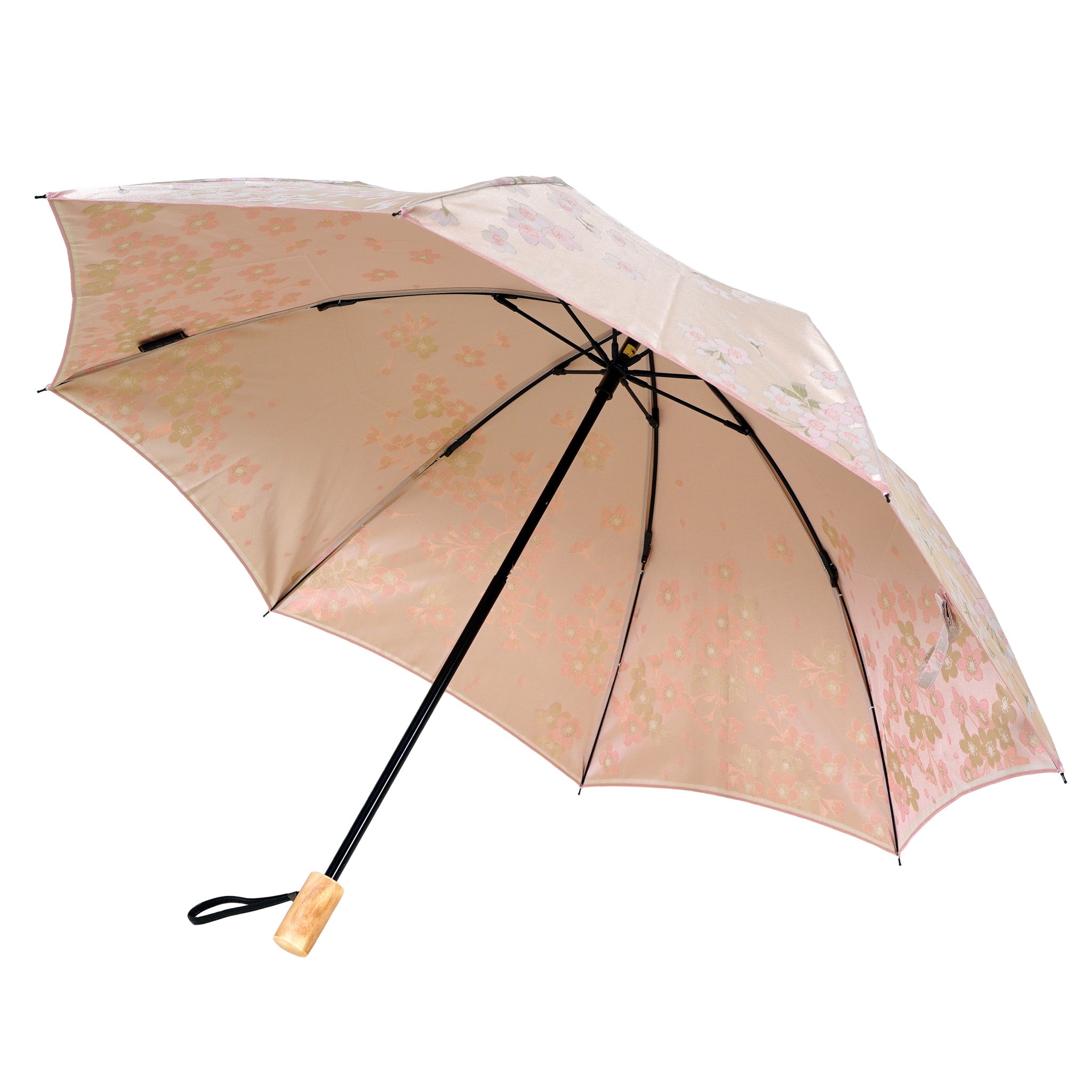 晴雨兼用 レディース 絵おり 桜 ピンク 折りたたみ傘