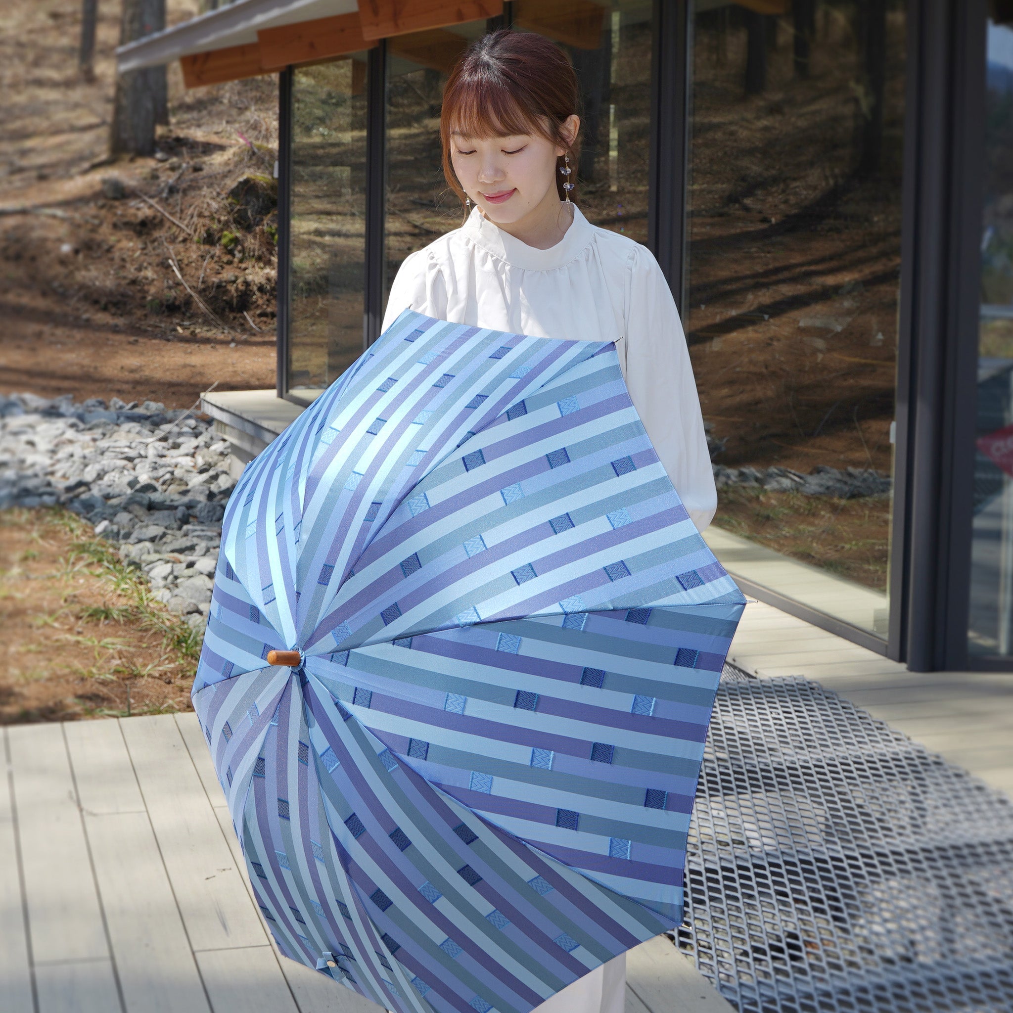 frozen parquet 長傘(ショートタイプ) 使用イメージ