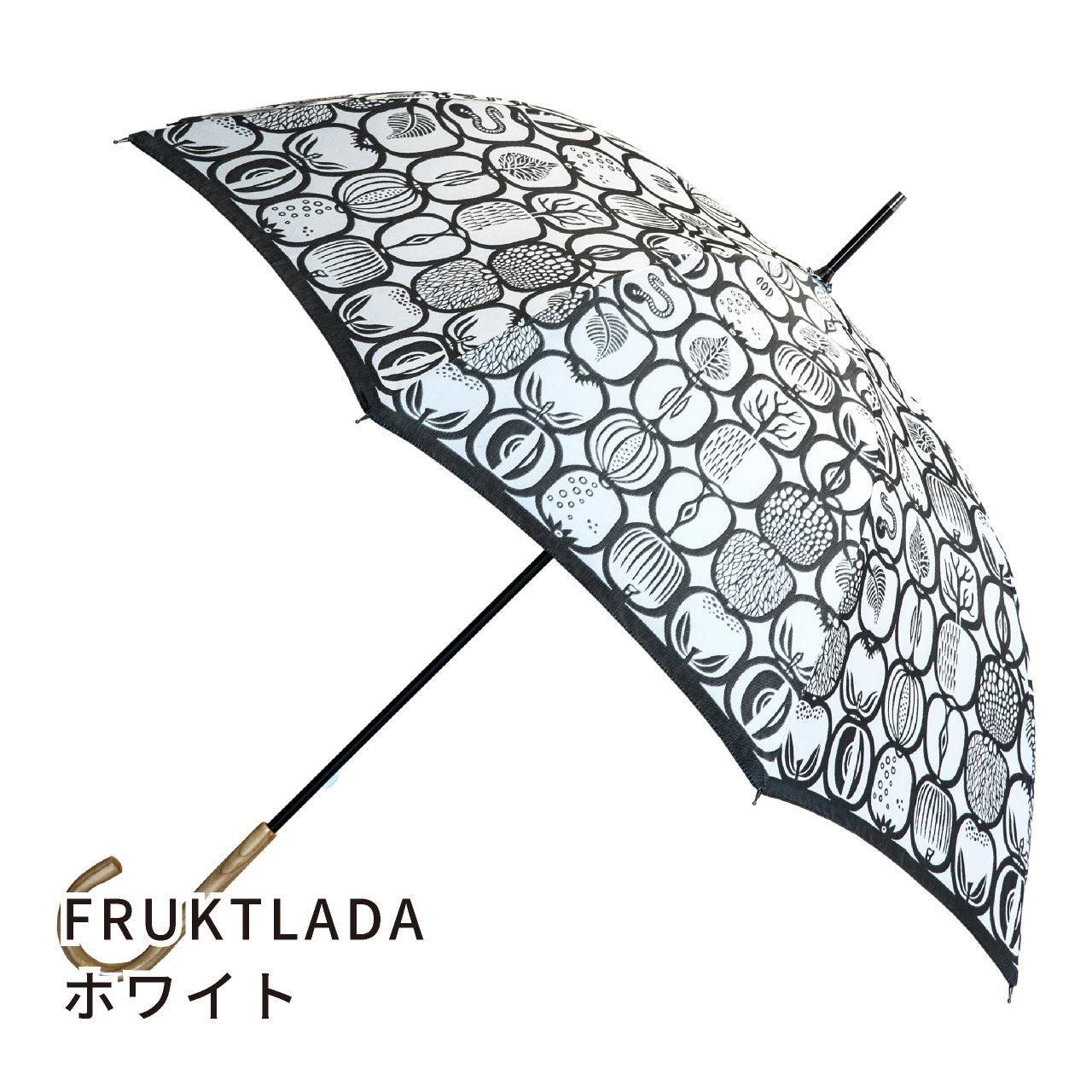 晴雨兼用　レディース　Stig L. FRUKTLADA　ホワイト　長傘