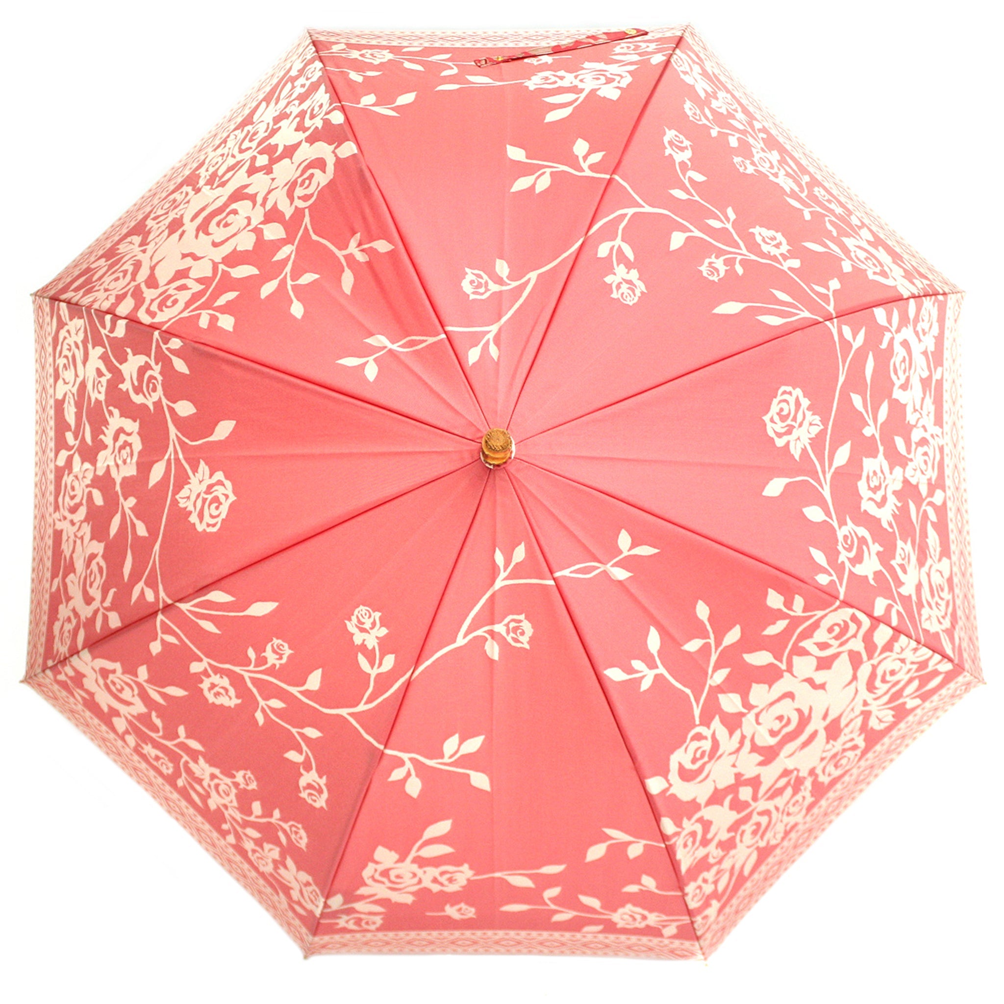 晴雨兼用　レディース　kirie　バラ　フレンチレッド　長傘