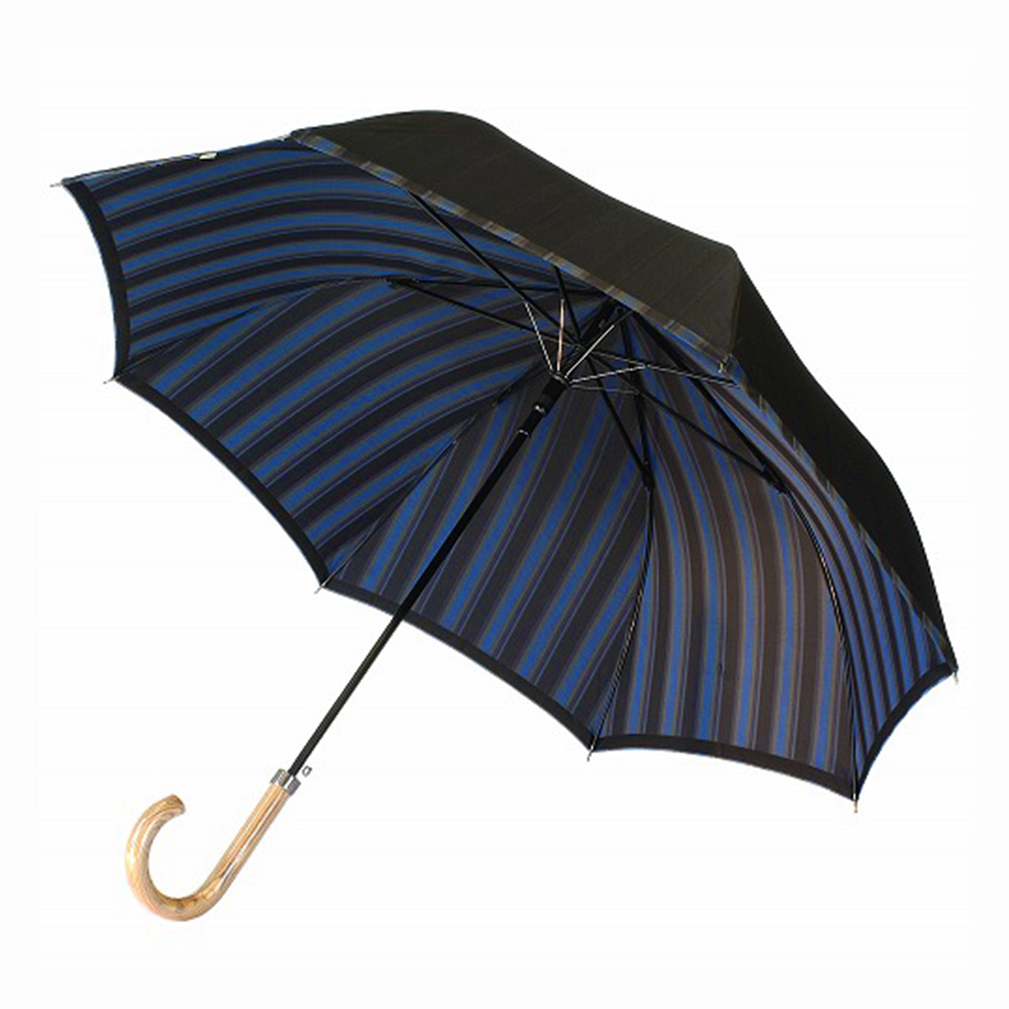 晴雨兼用　メンズ　Tie Plain×Stripe  DARK NAVY　長傘